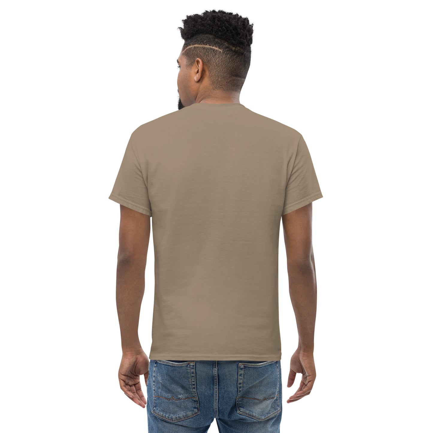 A1. Men's tee with Archimedes logo - Coyote Brown